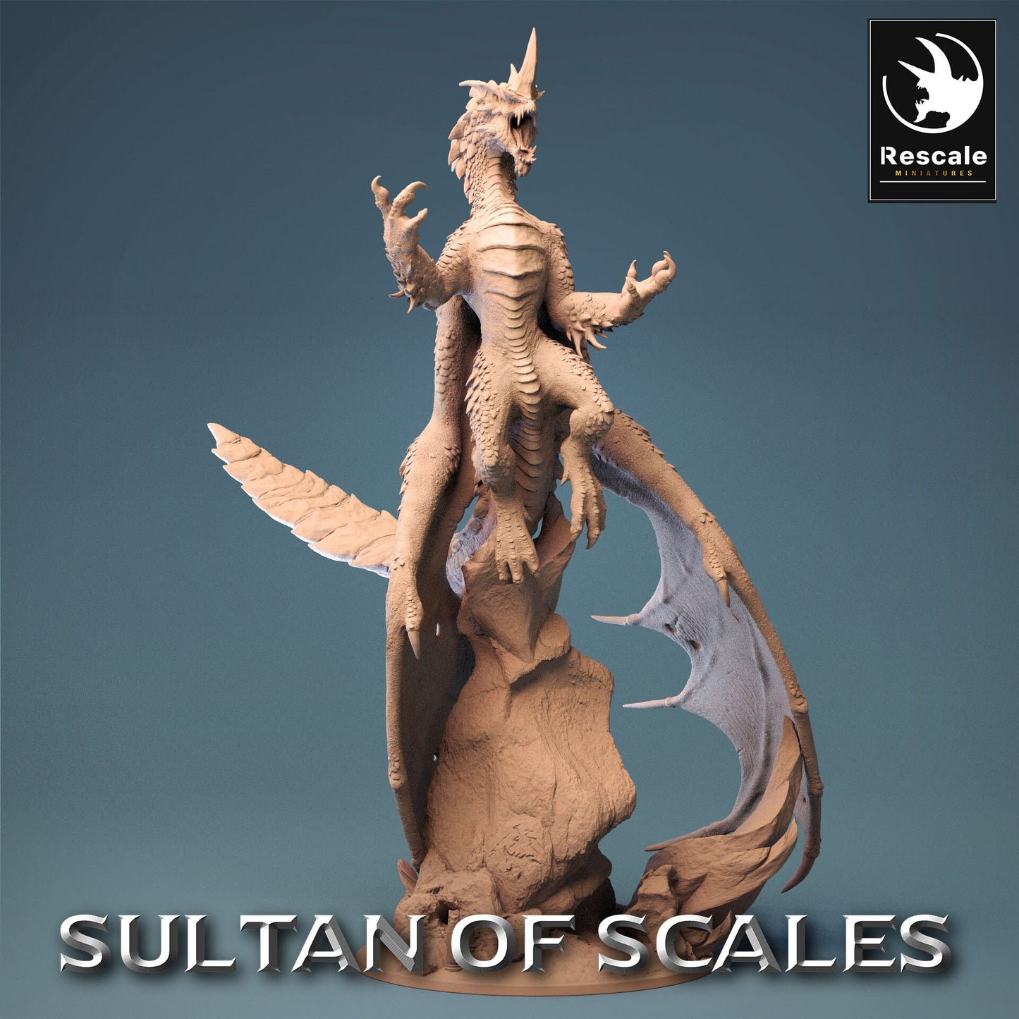 Figurine JDR Dragon Bleu Légendaire Rescale Miniatures Impression 3D