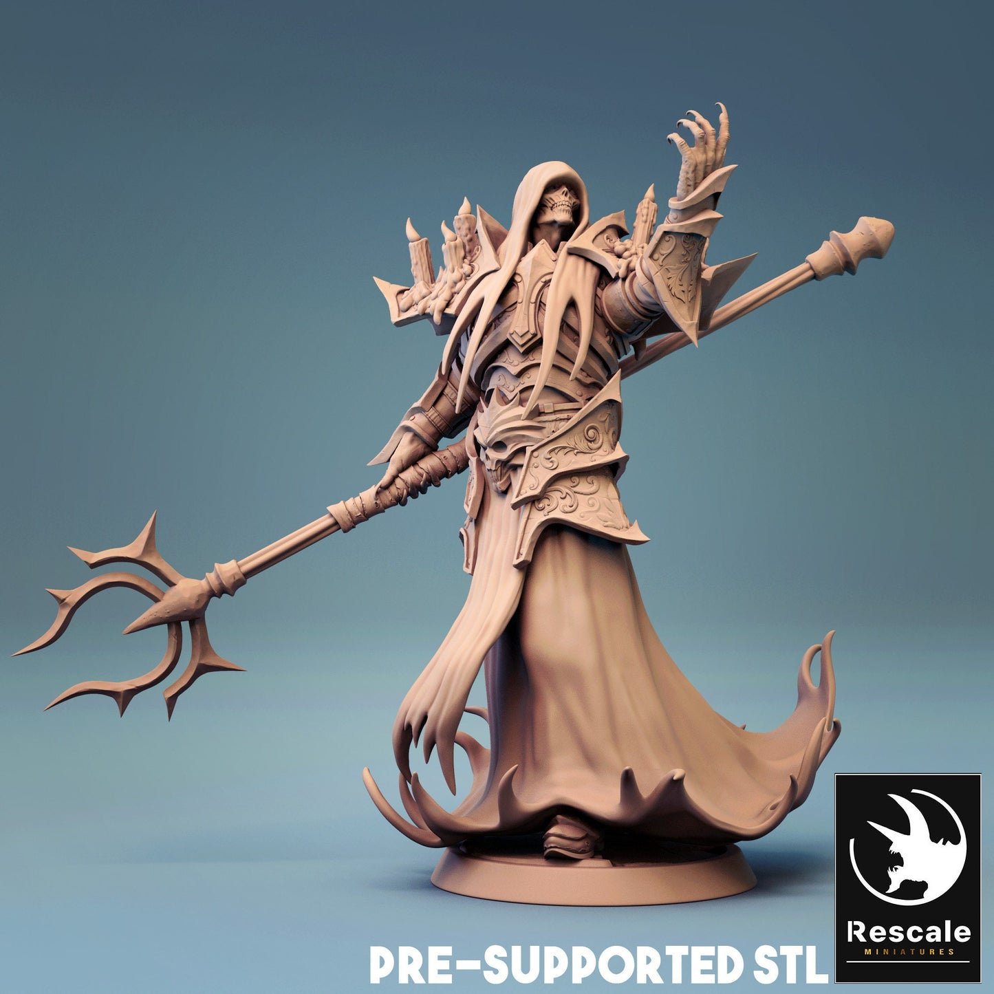 Figurine JDR Nécromancien 2 Rescale Miniatures Impression 3D