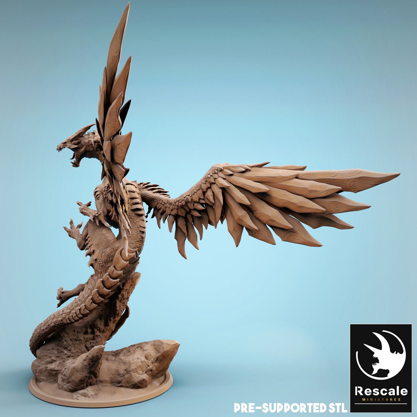 Figurine JDR Dragon d'Acier Adulte Rescale Miniatures Impression 3D