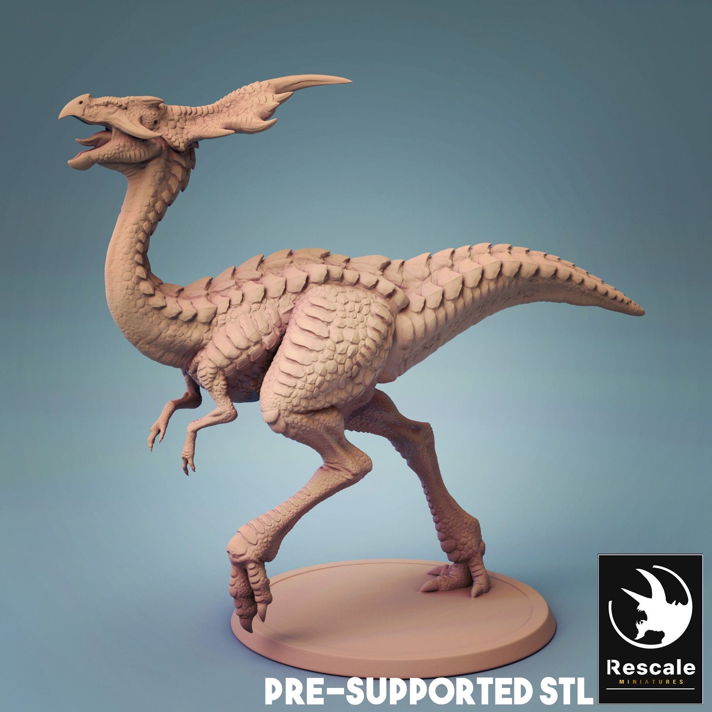Figurine JDR Wargame Austriceratops Pack Rescale Miniatures Impression 3D
