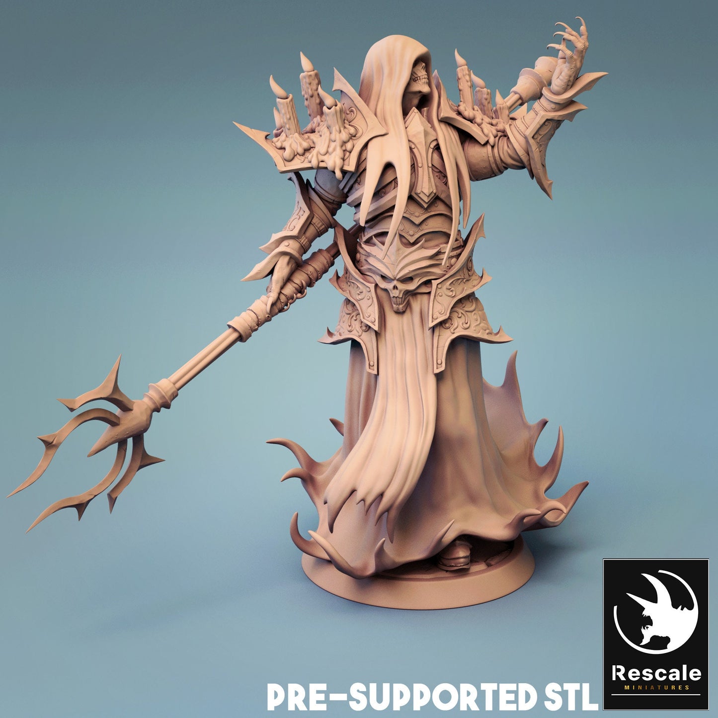 Figurine JDR Nécromancien 2 Rescale Miniatures Impression 3D