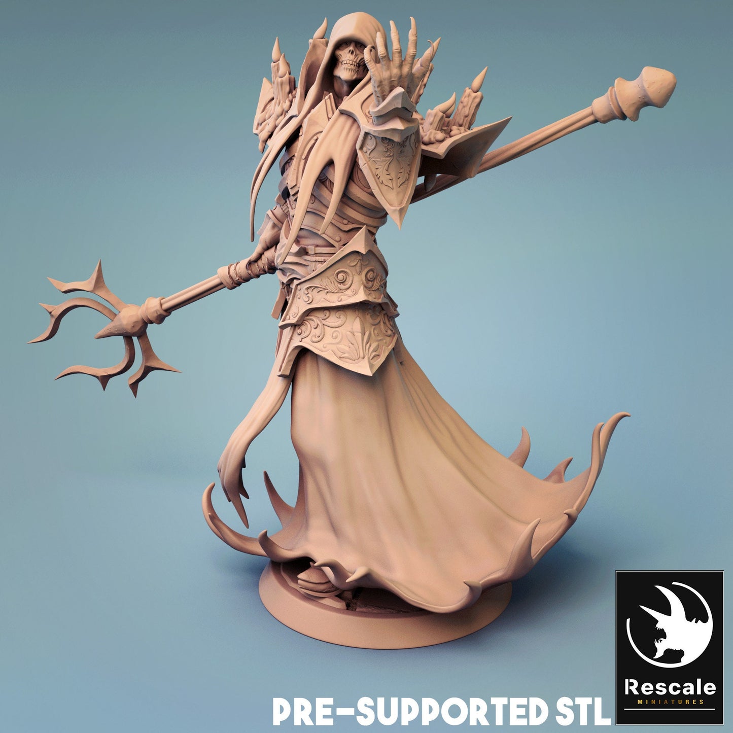 Figurine JDR Nécromancien 2 Rescale Miniatures Impression 3D
