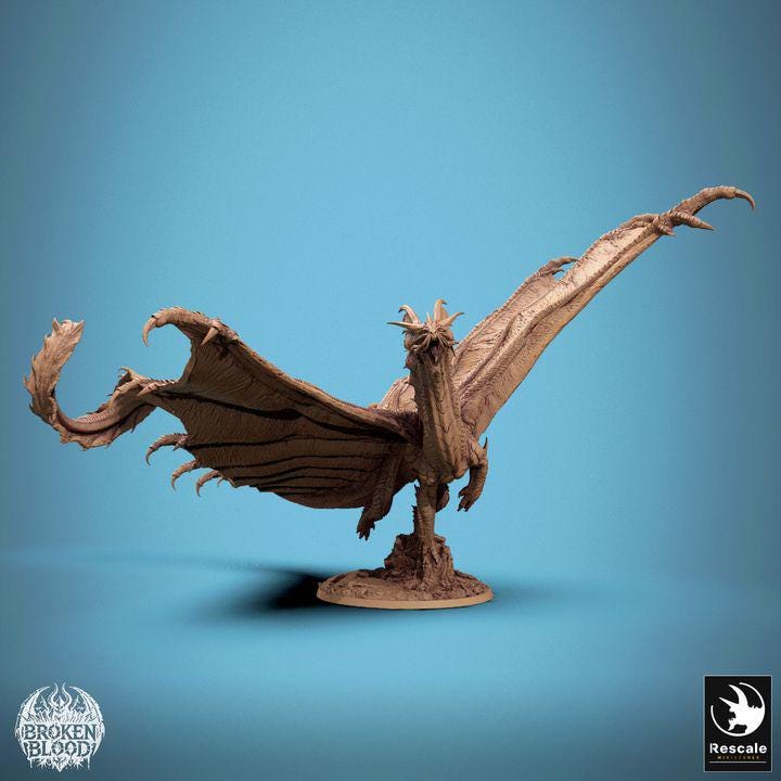 Figurine JDR Dragon d'or 01 Rescale Miniatures Impression 3D