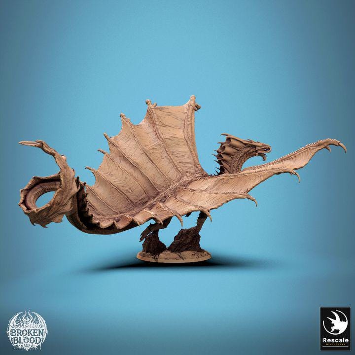 Figurine JDR Dragon d'or 01 Rescale Miniatures Impression 3D