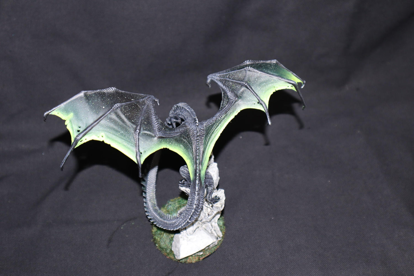 Figurine JDR Dragon Noir Adulte Peint Rescale Miniatures Impression 3D
