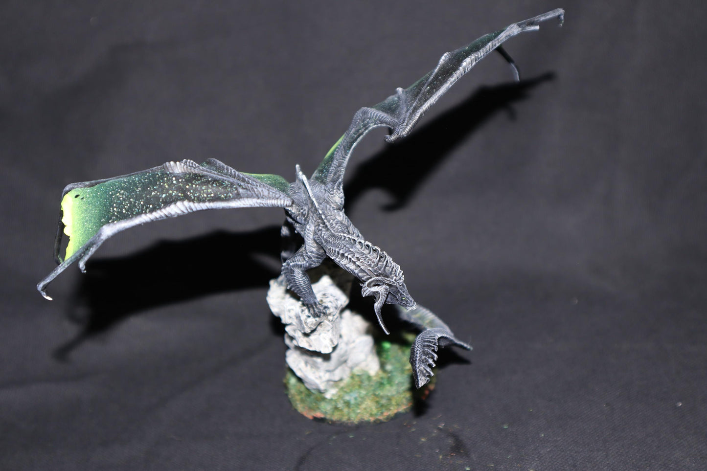 Figurine JDR Dragon Noir Adulte Peint Rescale Miniatures Impression 3D