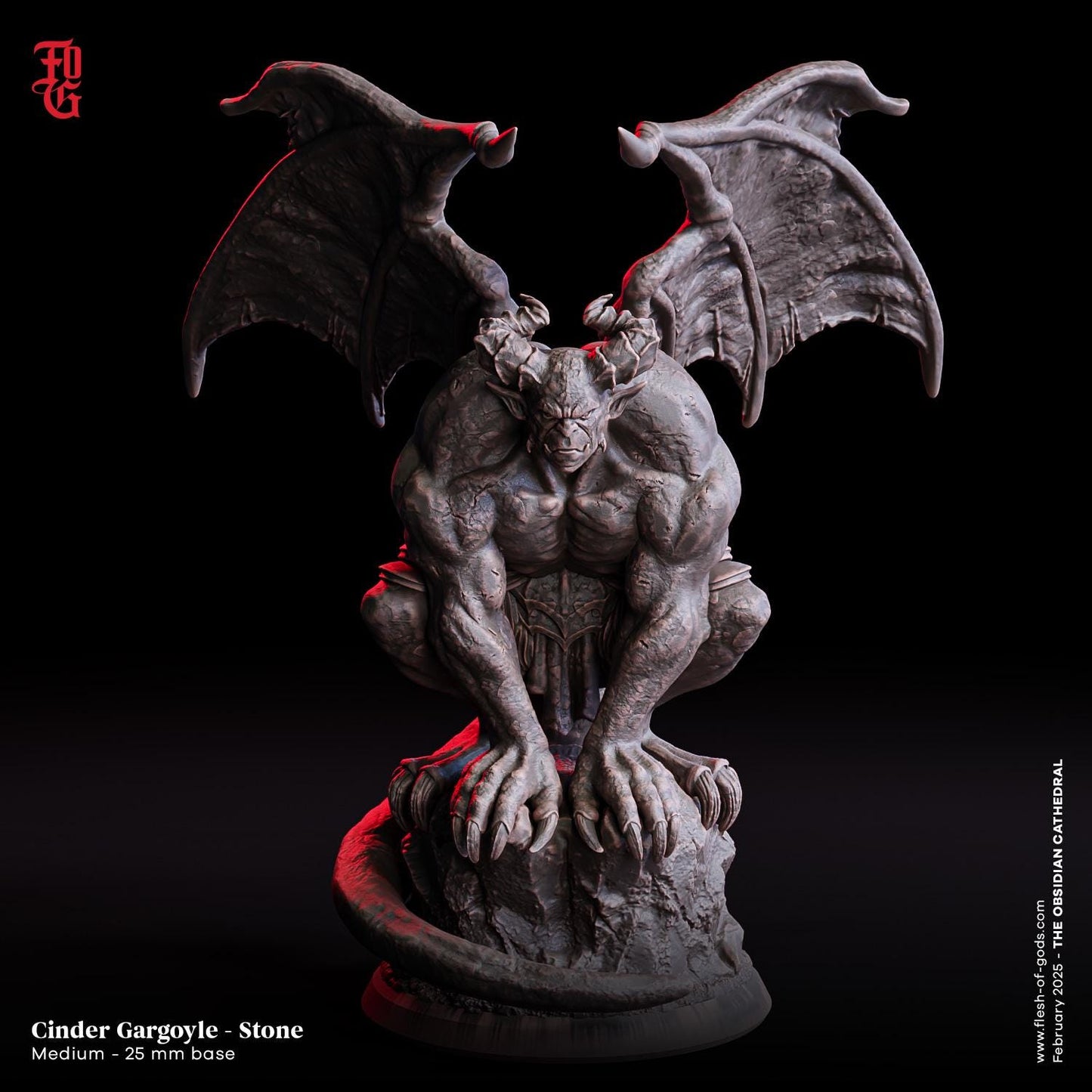 Figurine JDR Gargouille de pierre Flesh Of Gods Impression 3D