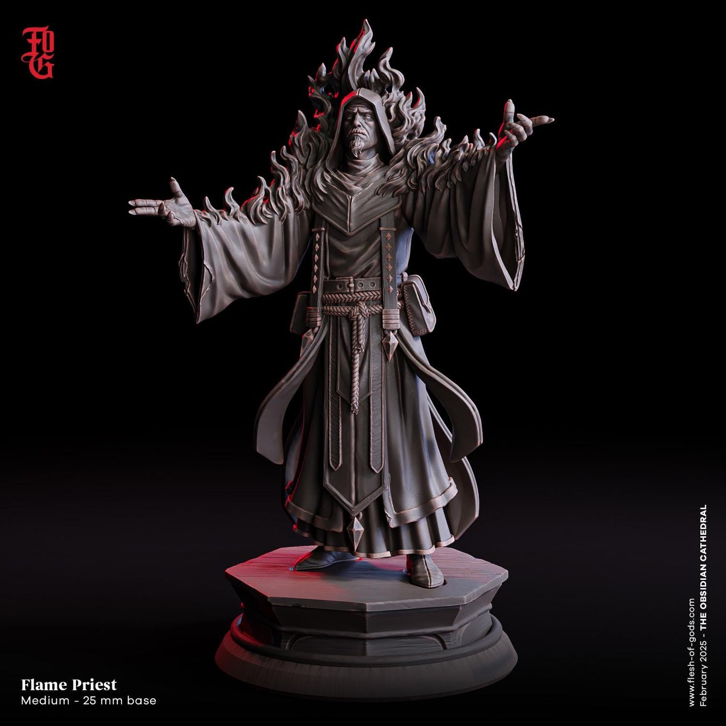 Figurine JDR Cultiste des flammes Flesh Of Gods Impression 3D