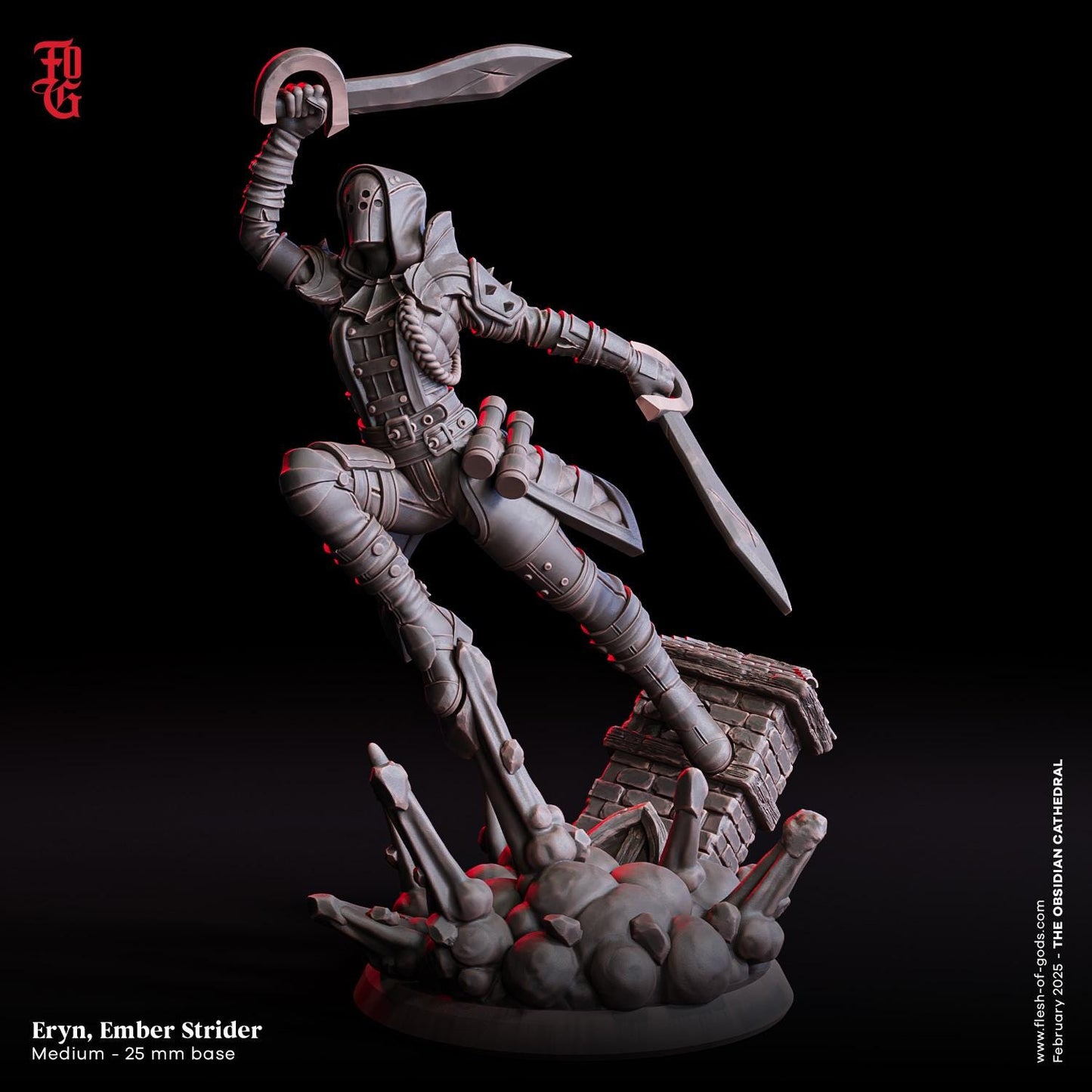 Figurine JDR Assasin Ember Flesh Of Gods Impression 3D