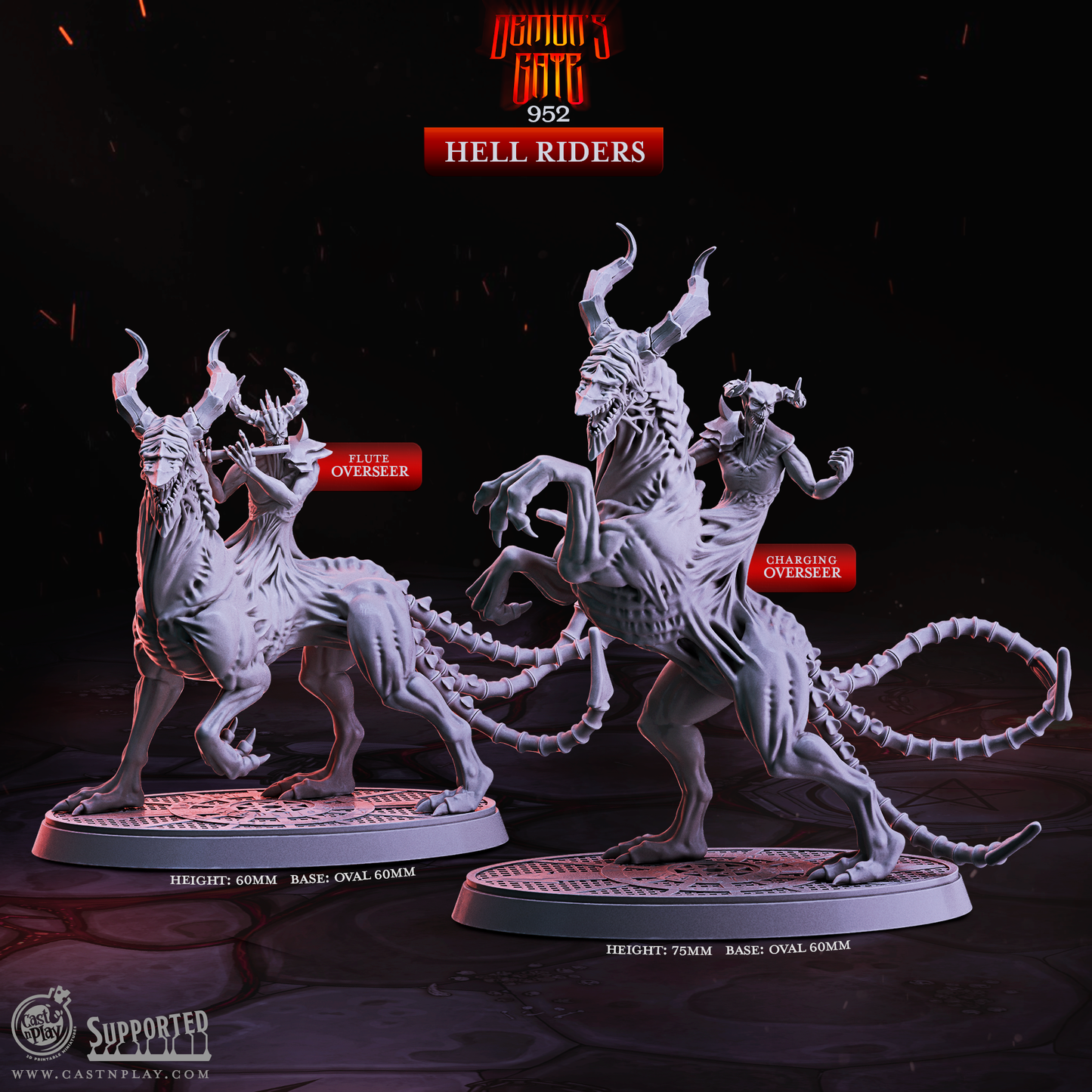 Figurine JDR Chevaucheurs infernaux CastnPlay Impression 3D