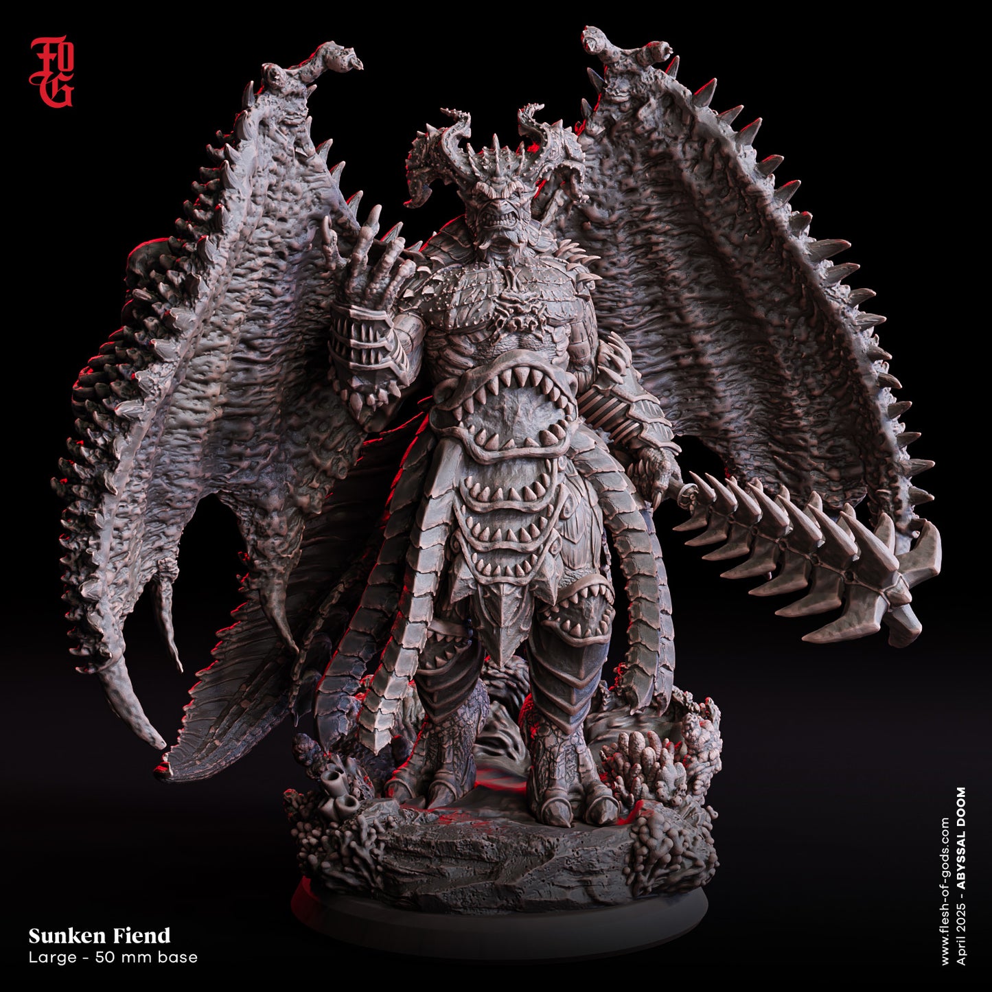 Figurine JDR – Démon Englouti Flesh Of Gods – Impression 3D