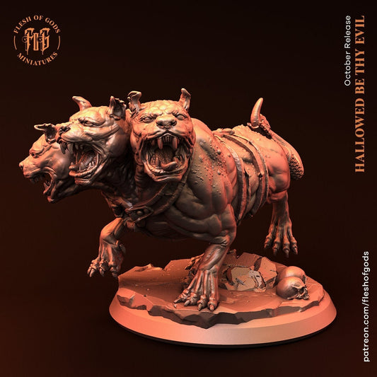 Figurine JDR Cerbère Flesh Of Gods Impression 3D