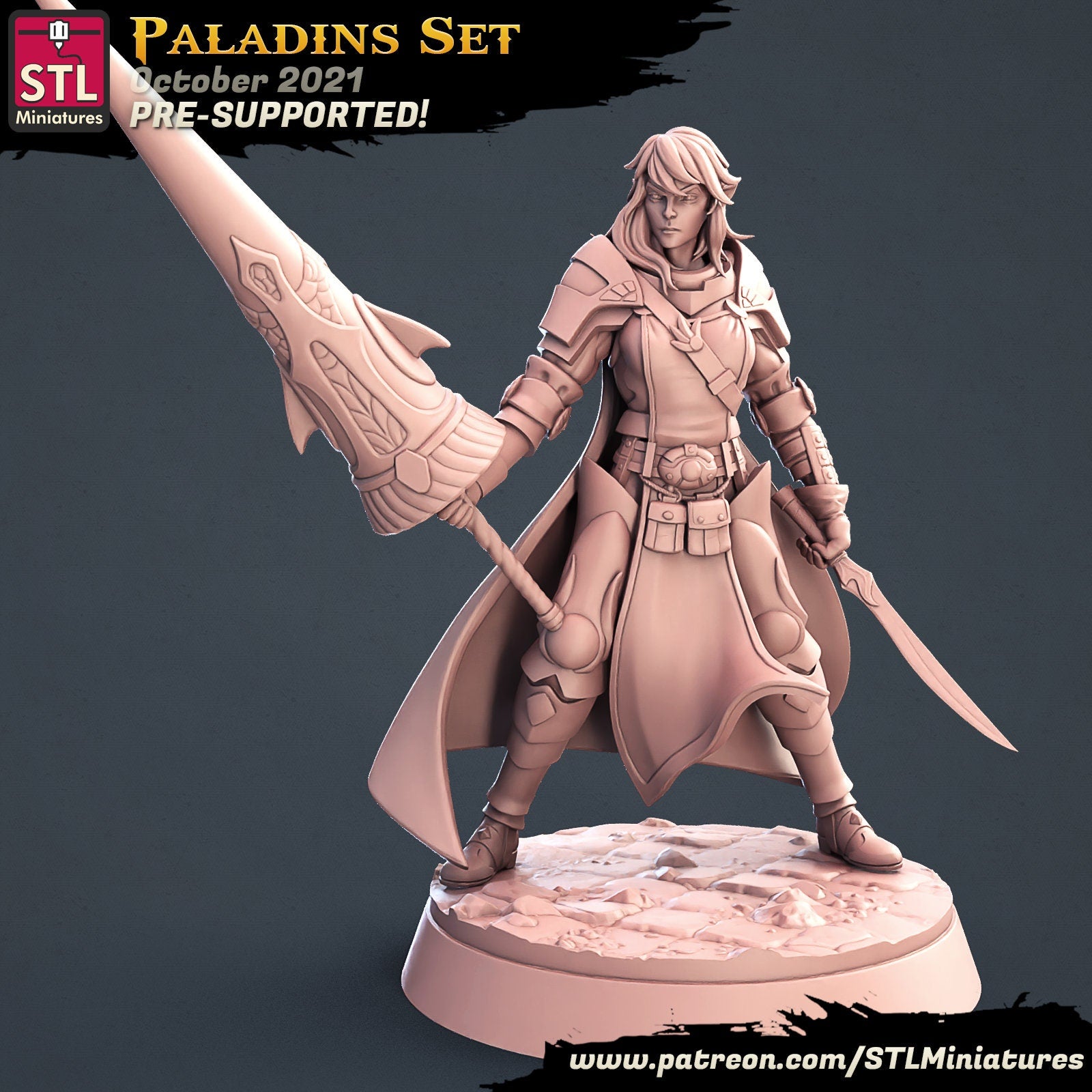 Figurine Paladin Lance JDR STL Miniatures