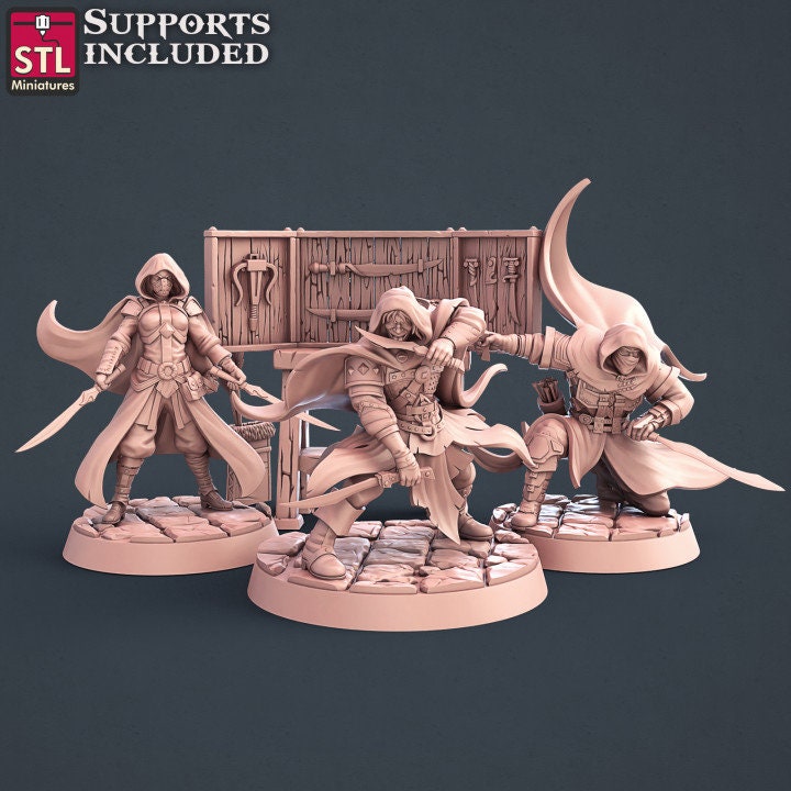 Figurine Set d'assassins JDR STL Miniatures