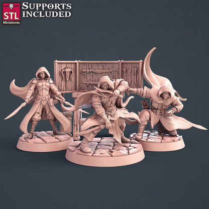 Figurine Set d'assassins JDR STL Miniatures