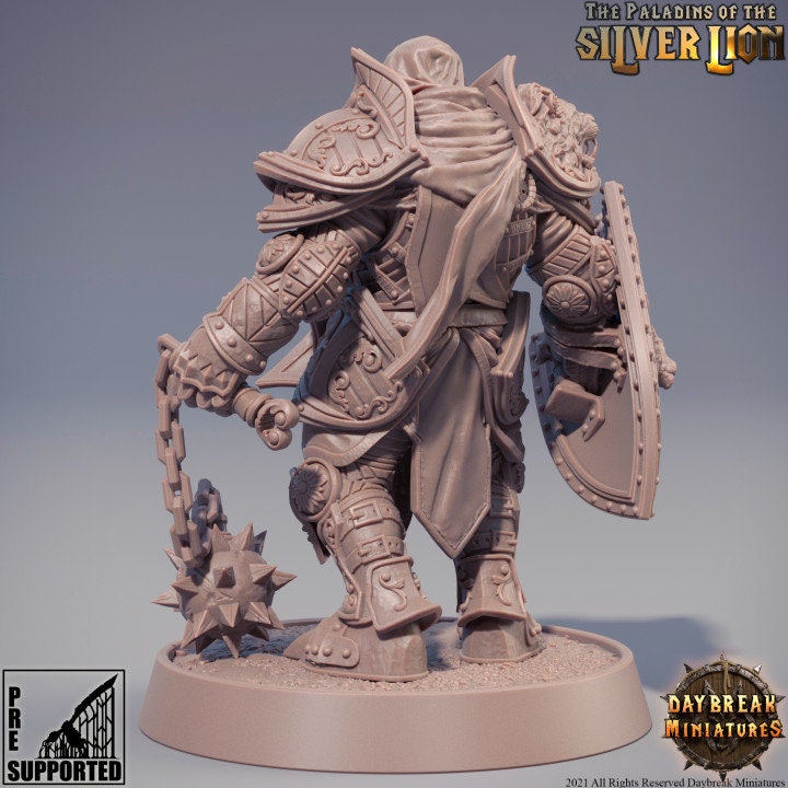 Figurine Mattias du Lion Tuant Paladin Daybreak Miniatures impression 3D