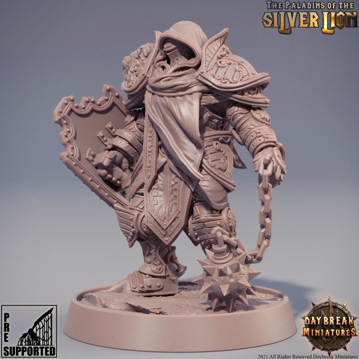 Figurine Mattias du Lion Tuant Paladin Daybreak Miniatures impression 3D