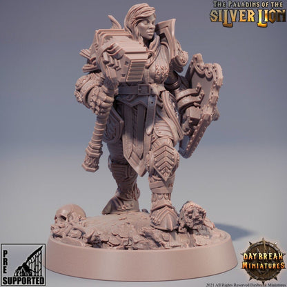Figurine JDR Naine Isabelle Du Lion d'Argent Daybreak Miniatures impression 3D