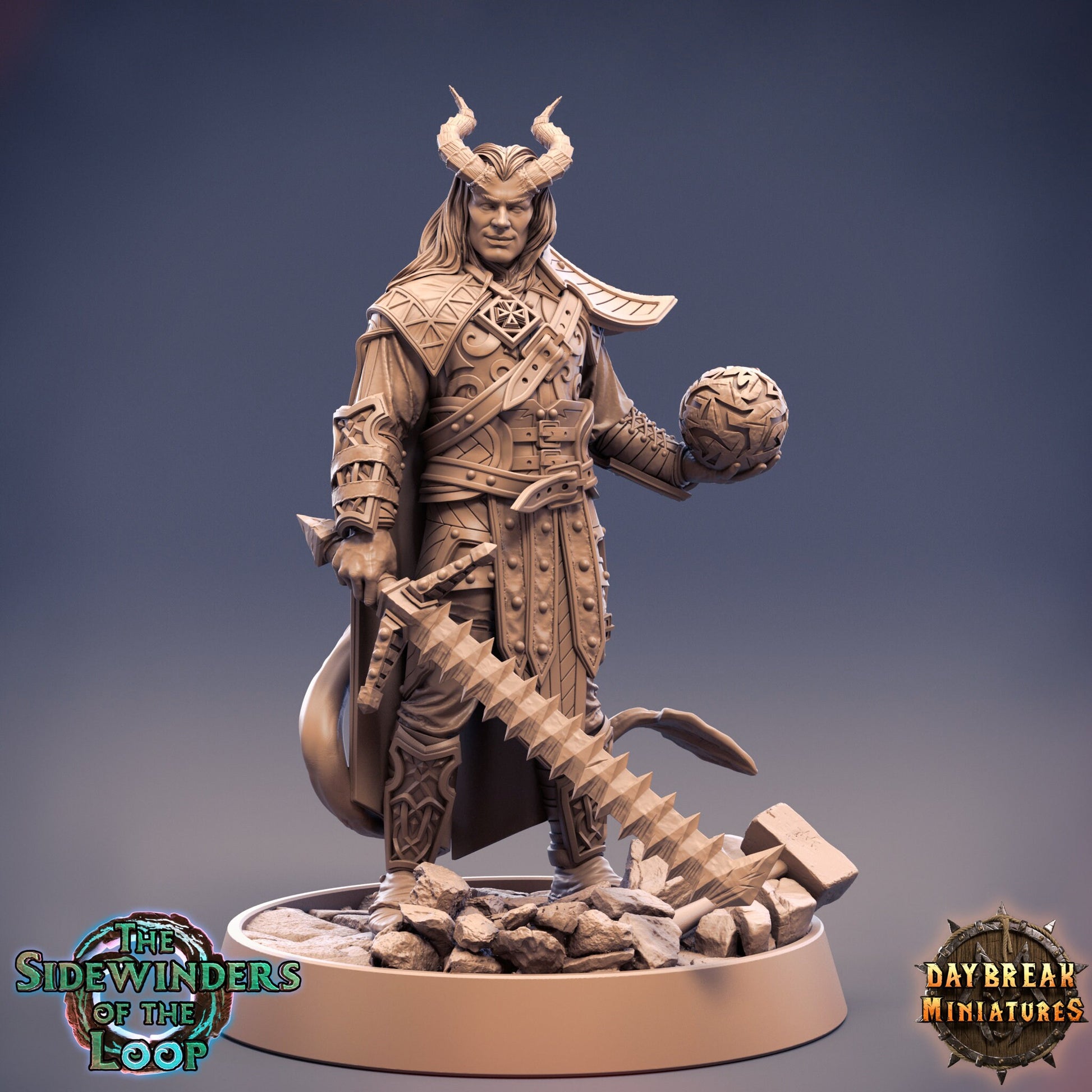 Figurine Tieffelin Occulteur Sorcier Daybreak Miniatures Impression 3D