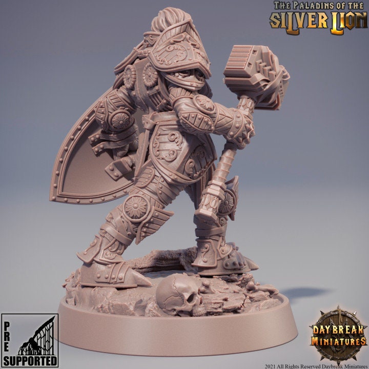 Figurine JDR Naine Isabelle Du Lion d'Argent Daybreak Miniatures impression 3D