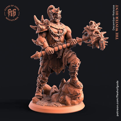 Figurine Demi-Orc Barbare Flesh of Gods