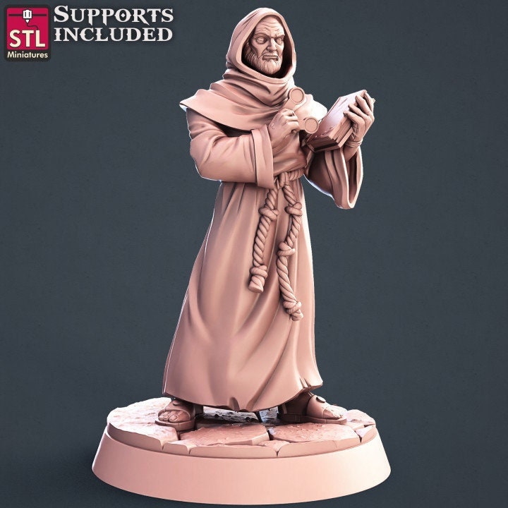 Figurine Prêtre 2 JDR STL Miniatures