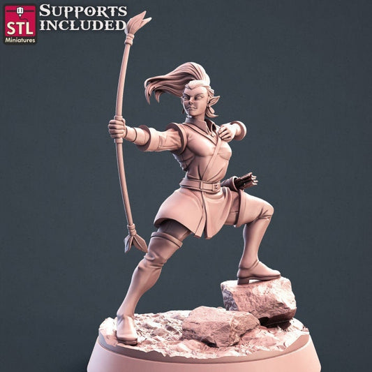 Figurine Elfe archère A STL Miniatures Impression 3D