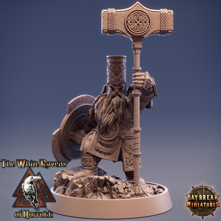 Figurine Nain JDR Ernil Thumper Daybreak Miniatures impression 3D