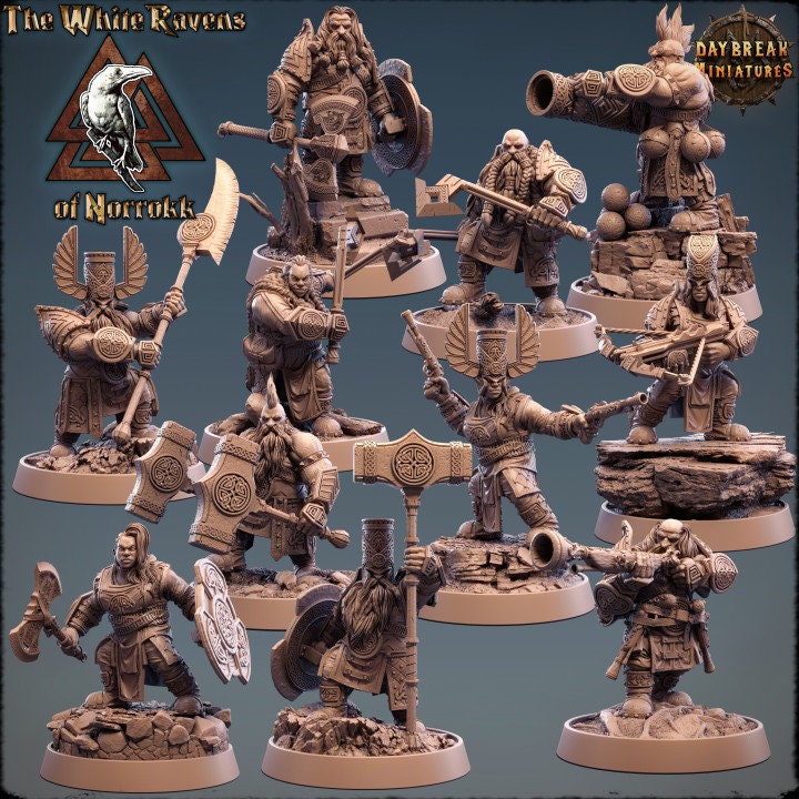 Figurine Nain JDR Ernil Thumper Daybreak Miniatures impression 3D