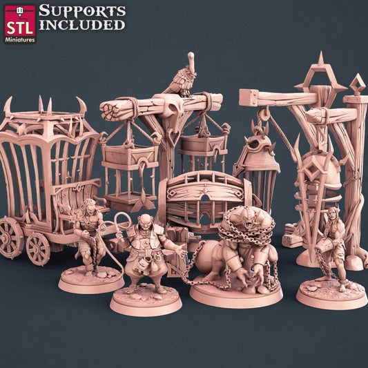 Figurine Marchant d'esclave Set STL Miniatures Impression 3D