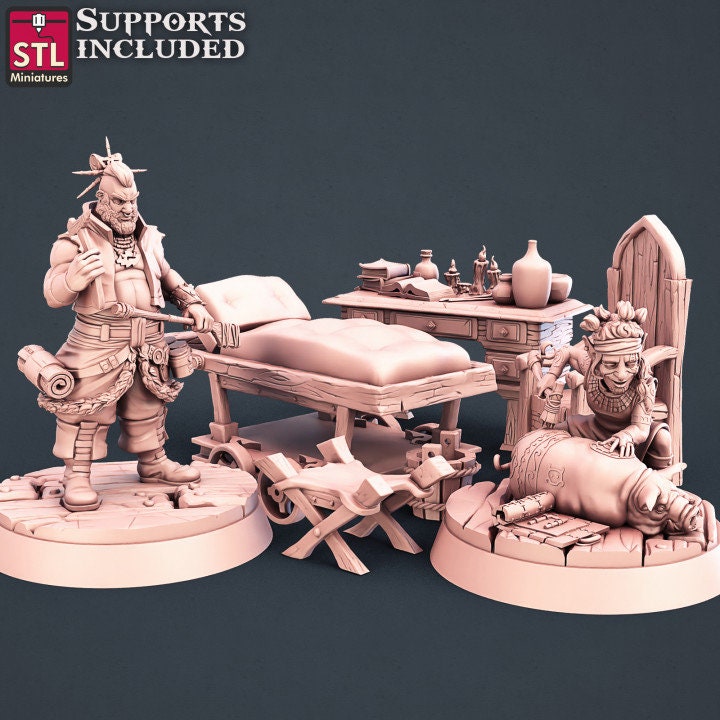 Figurine Tatoueur Set STL Miniatures Impression 3D