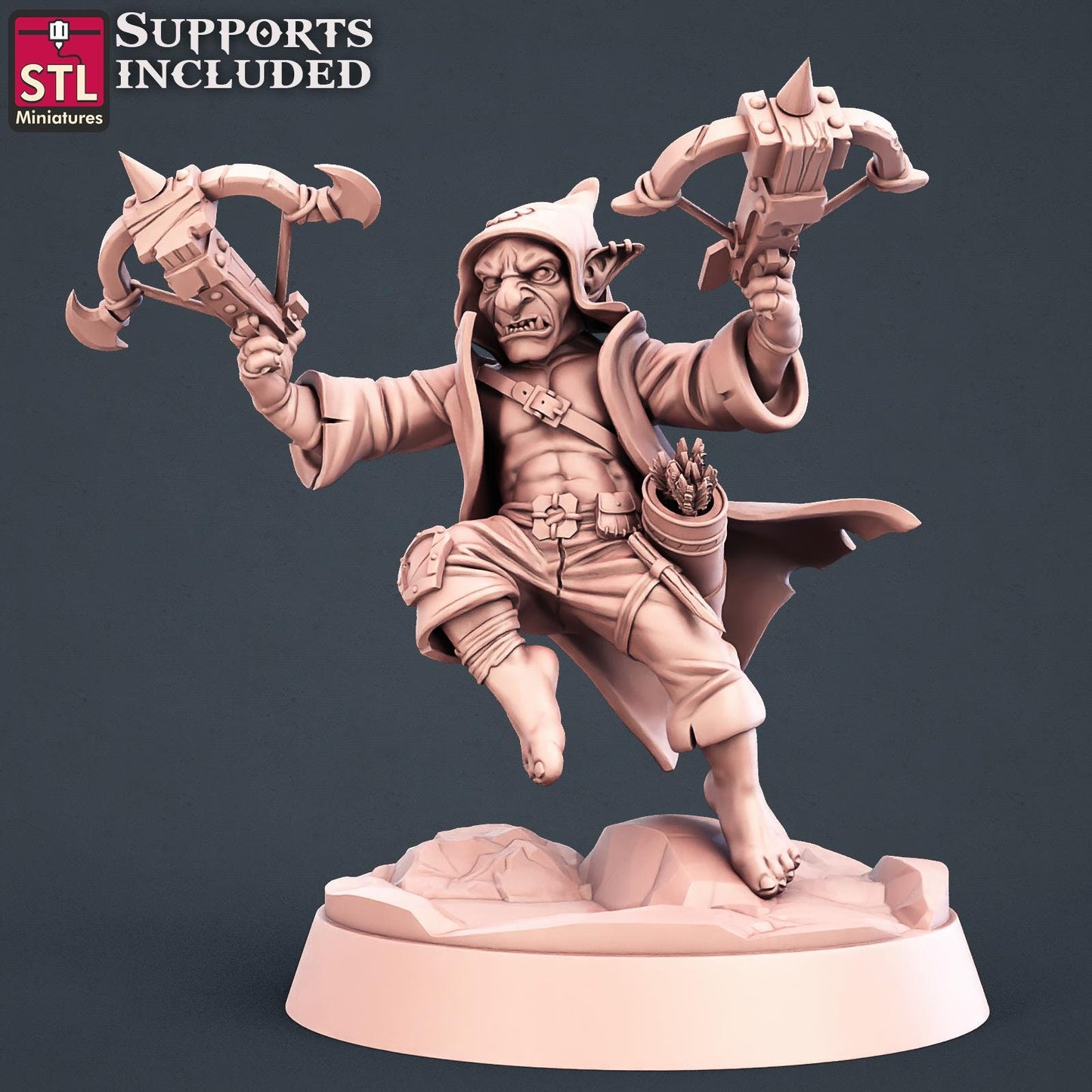 Figurine Gobelin chasseur de vampire STL Miniatures Impression 3D