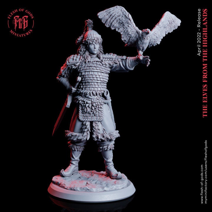 Figurine Elfe chasseur Flesh of Gods