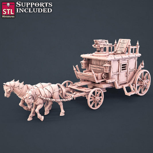 Figurine Wagon chasseur de vampire JDR STL Miniatures