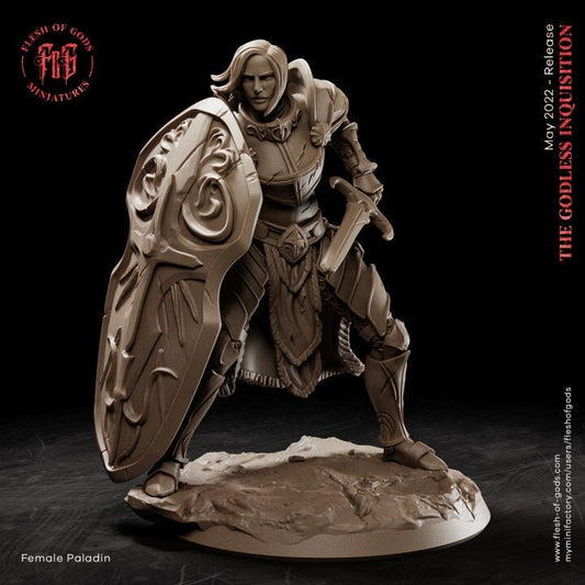 Figurine Femme paladin Flesh of Gods