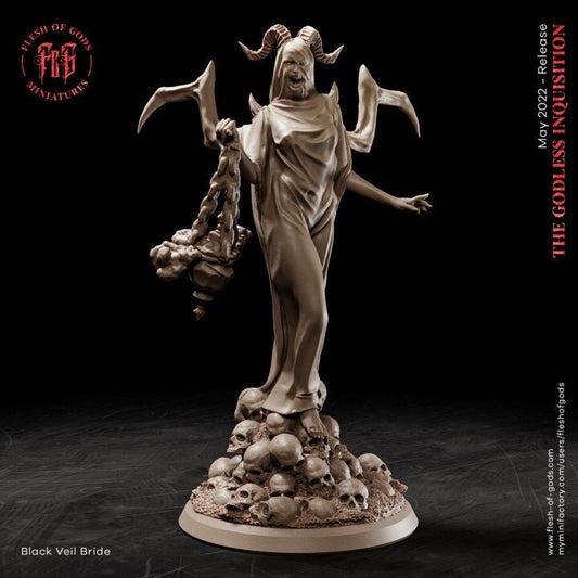 Figurine jdr Banshee au voile noir Flesh of Gods Impression 3D