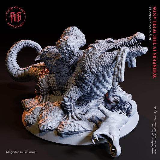 Figurine JDR Crocodile géant Flesh of Gods Impression 3D