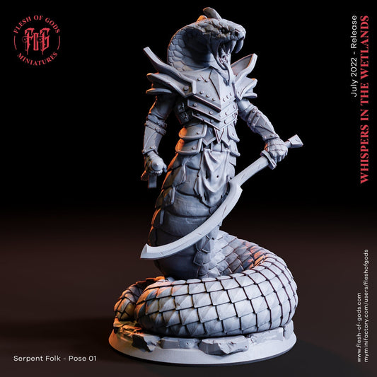 Figurine JDR Homme-Serpent 01 Flesh Of Gods Impression 3D