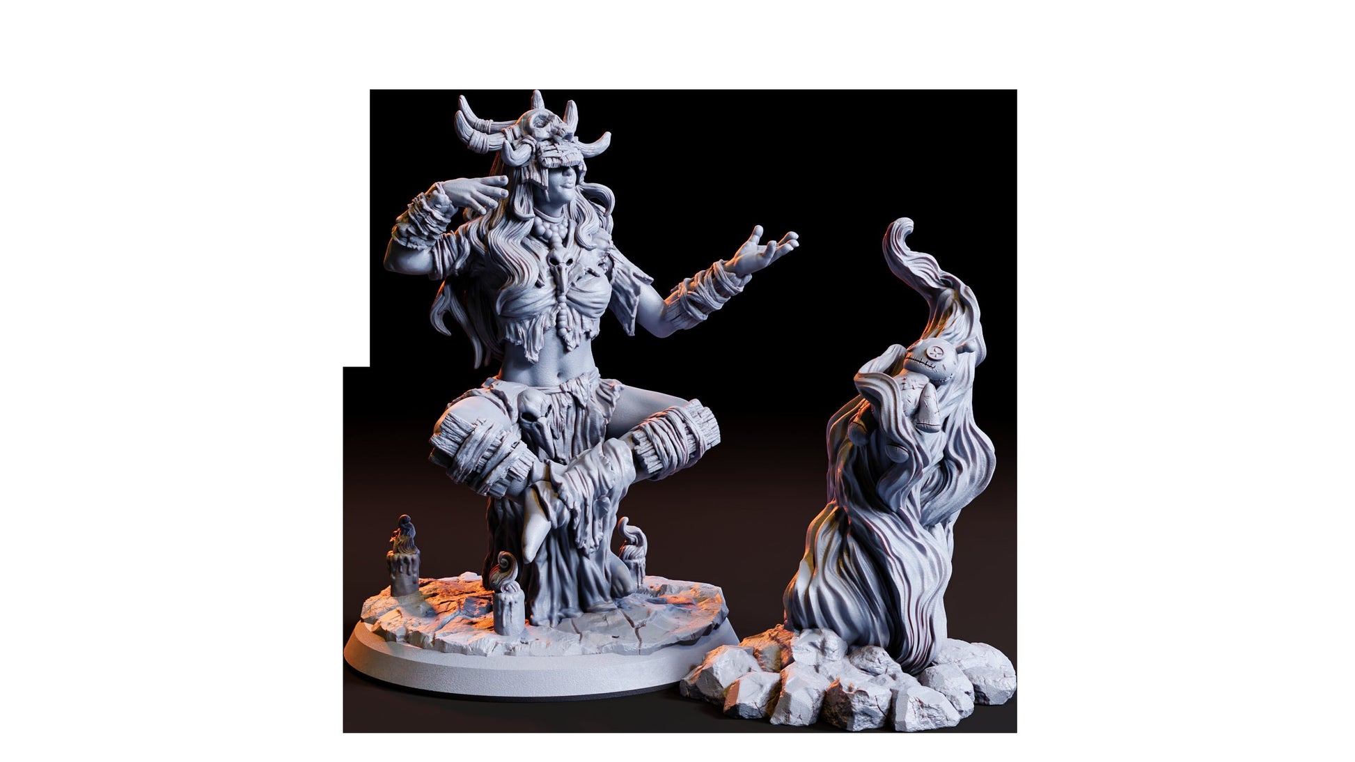 Figurine JDR Sorciere des Marais Flesh Of Gods Impression 3D