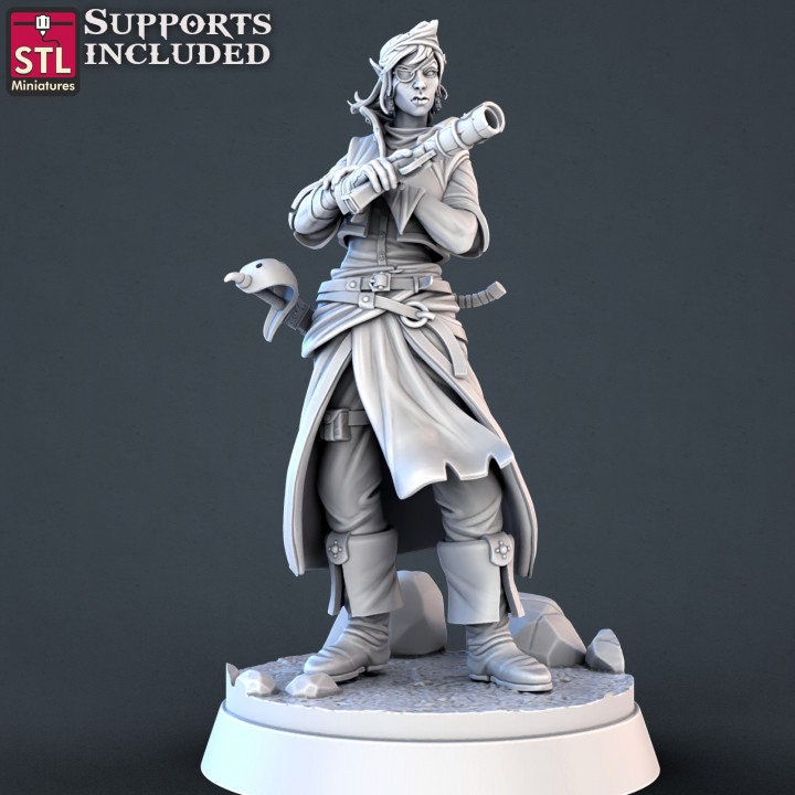 Figurine JDR Pirate SET STL Miniatures Impression 3D