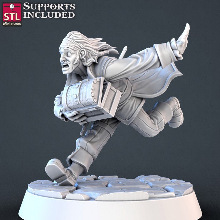 Figurine JDR Pirate SET STL Miniatures Impression 3D