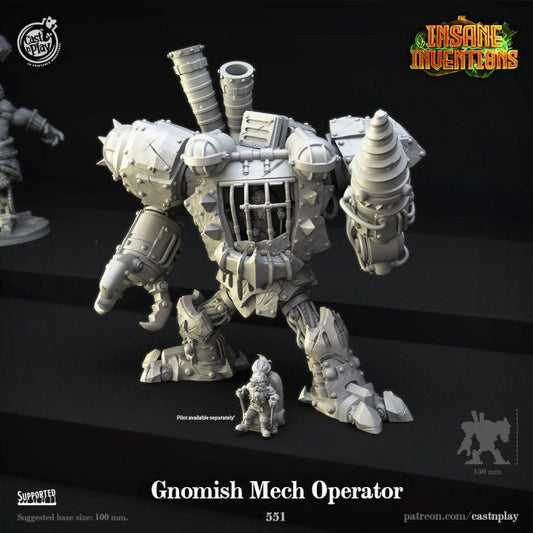 Figurine Gnome Pilote de Mecha Cast N Play Impresson 3D