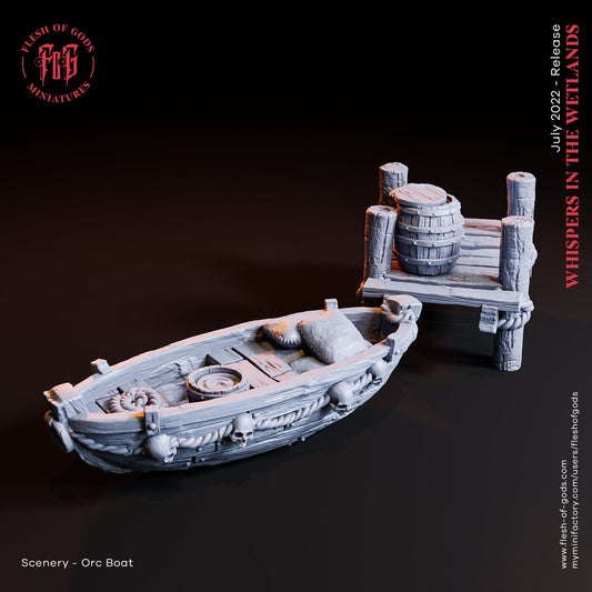 Figurine JDR Décors bateau et quais flesh of gods impression 3D
