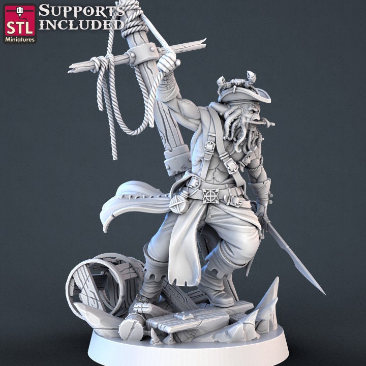 Figurine JDR Pirate SET STL Miniatures Impression 3D