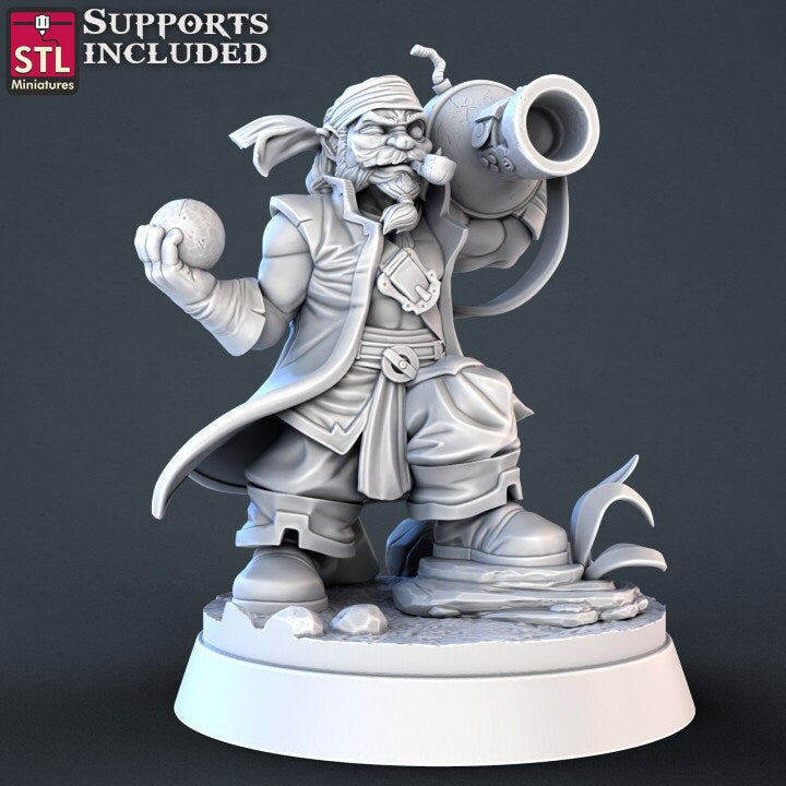 Figurine JDR Pirate SET STL Miniatures Impression 3D