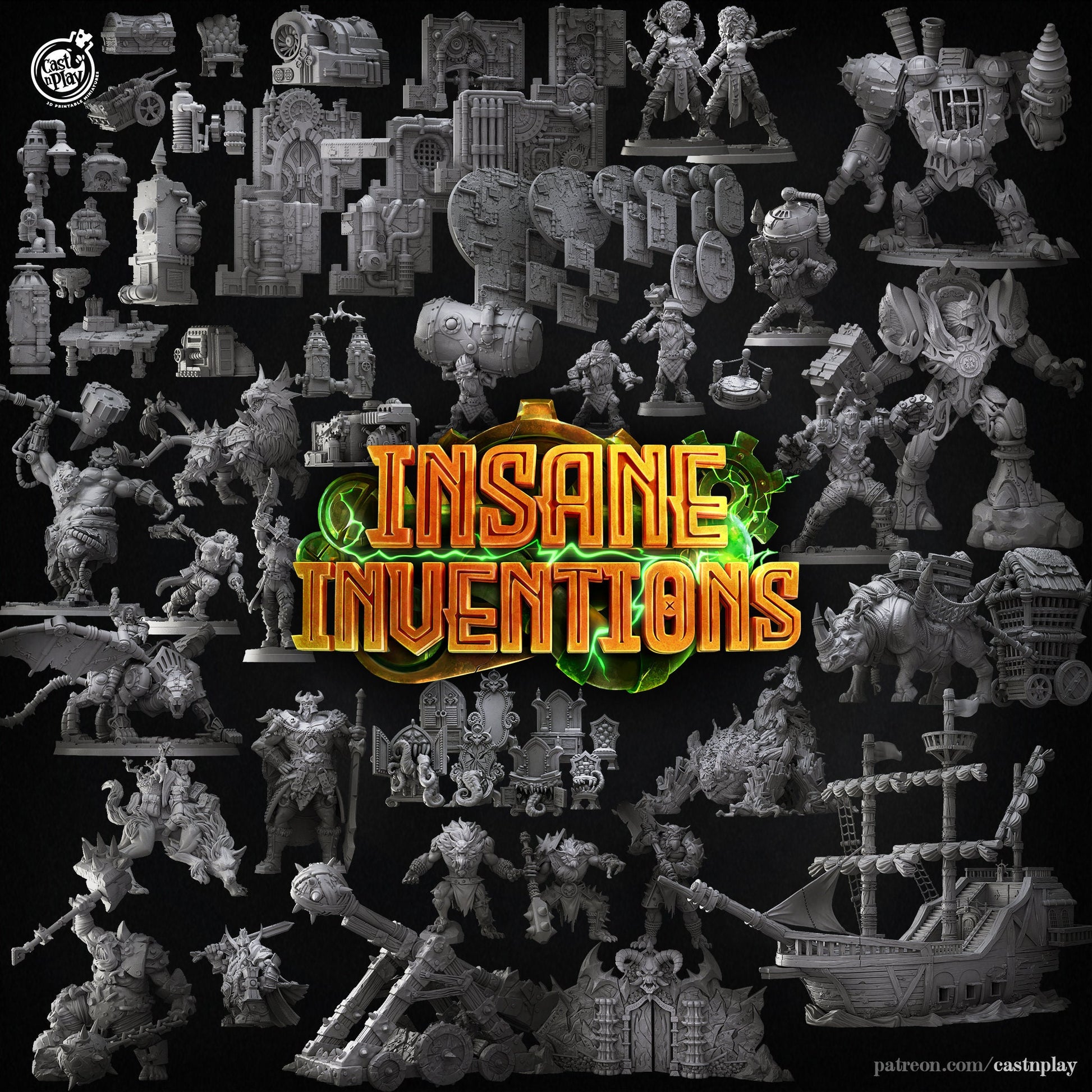 Figurine JDR Goliath Mechanique Cast N Play Impression 3D