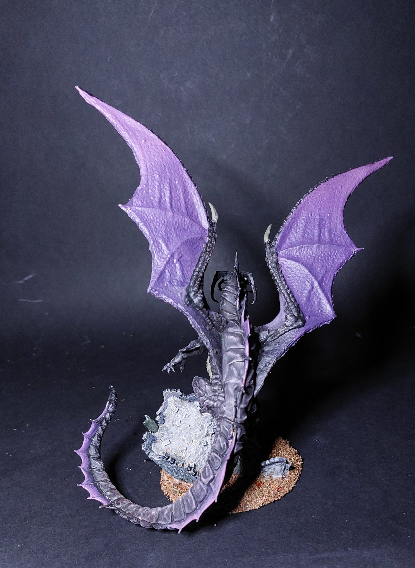 Figurine JDR Dragon Noir Adulte Flesh of Gods Impression 3D