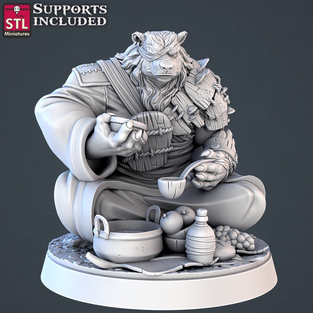 Figurine Homme Ours STL Miniatures Impression 3D
