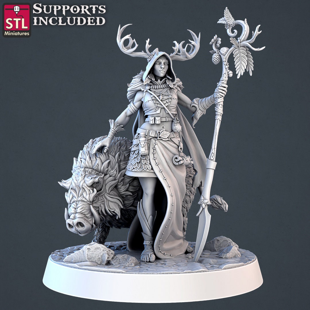 Figurine Druidesse 2 STL Miniatures Impression 3D