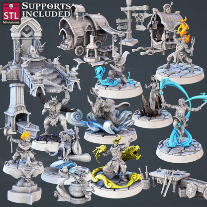 Figurine Genasi de feu STL Miniatures Impression 3D